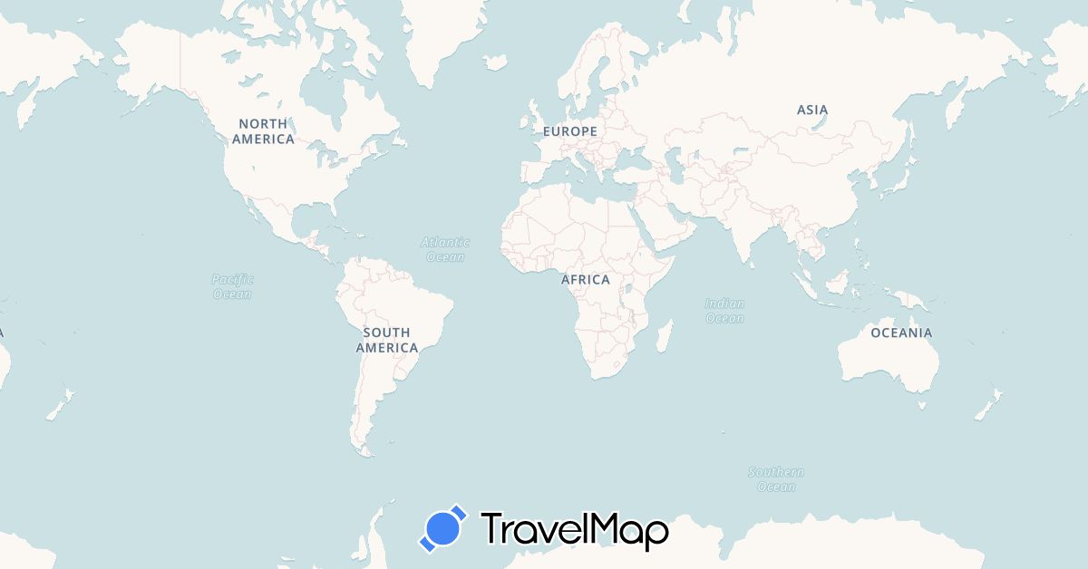 TravelMap itinerary: driving, bus, plane, train, hiking, boat, motorbike, taxi, jeep in Argentina, Australia, Bolivia, Brazil, Switzerland, Chile, Colombia, France, Indonesia, Laos, Sri Lanka, Myanmar (Burma), Malaysia, New Zealand, Peru, Portugal, Thailand, Vietnam (Asia, Europe, Oceania, South America)